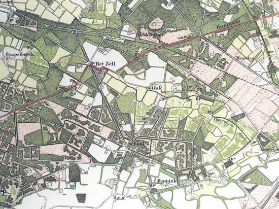 de zevensprong achterhoek 1878 kaart